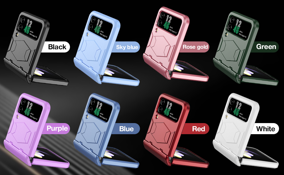 Vizvera for Galaxy Z Flip 4 Case with Hinge Protection, Samsung Flip 4