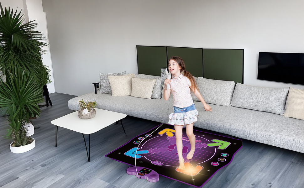 Periyelp Dance Mat for Kids Ages 48,Electronic Dance Pad