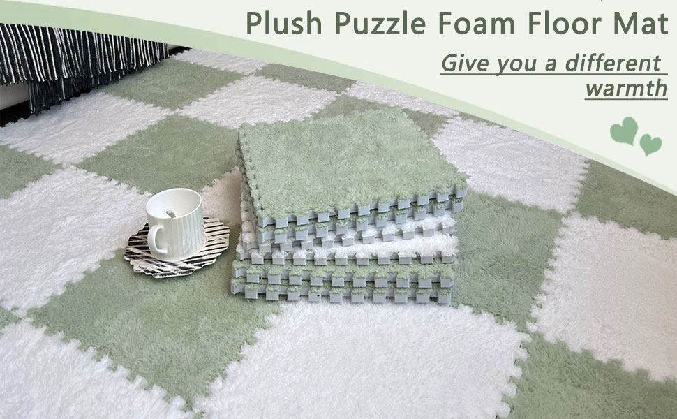 Plush Puzzle Foam Floor Mat