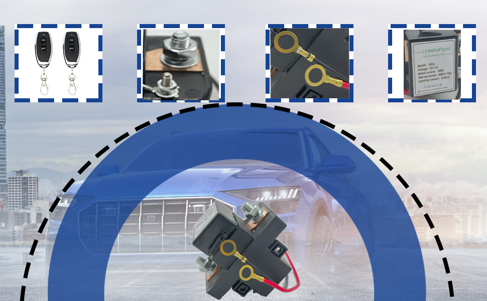 CHAOSEND DC12V 300A Max Current Remote Control Car Battery