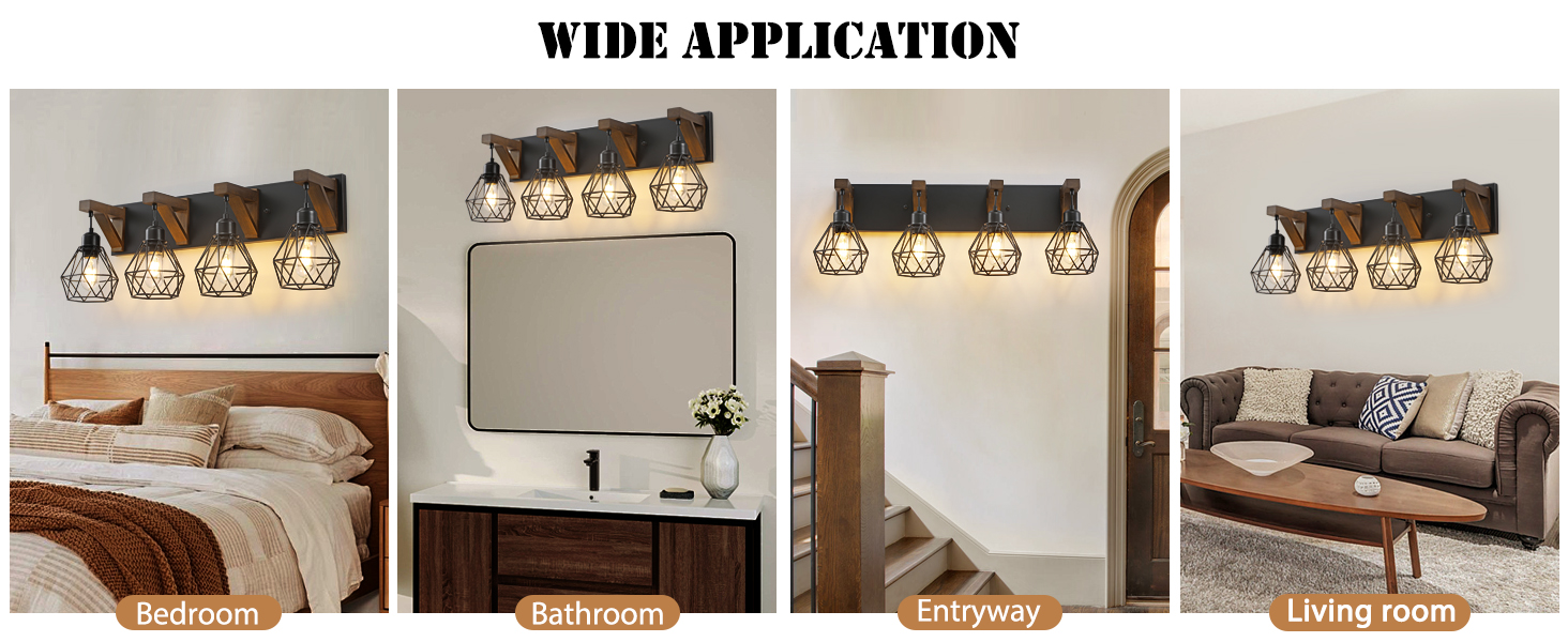 black bathroom vanity light