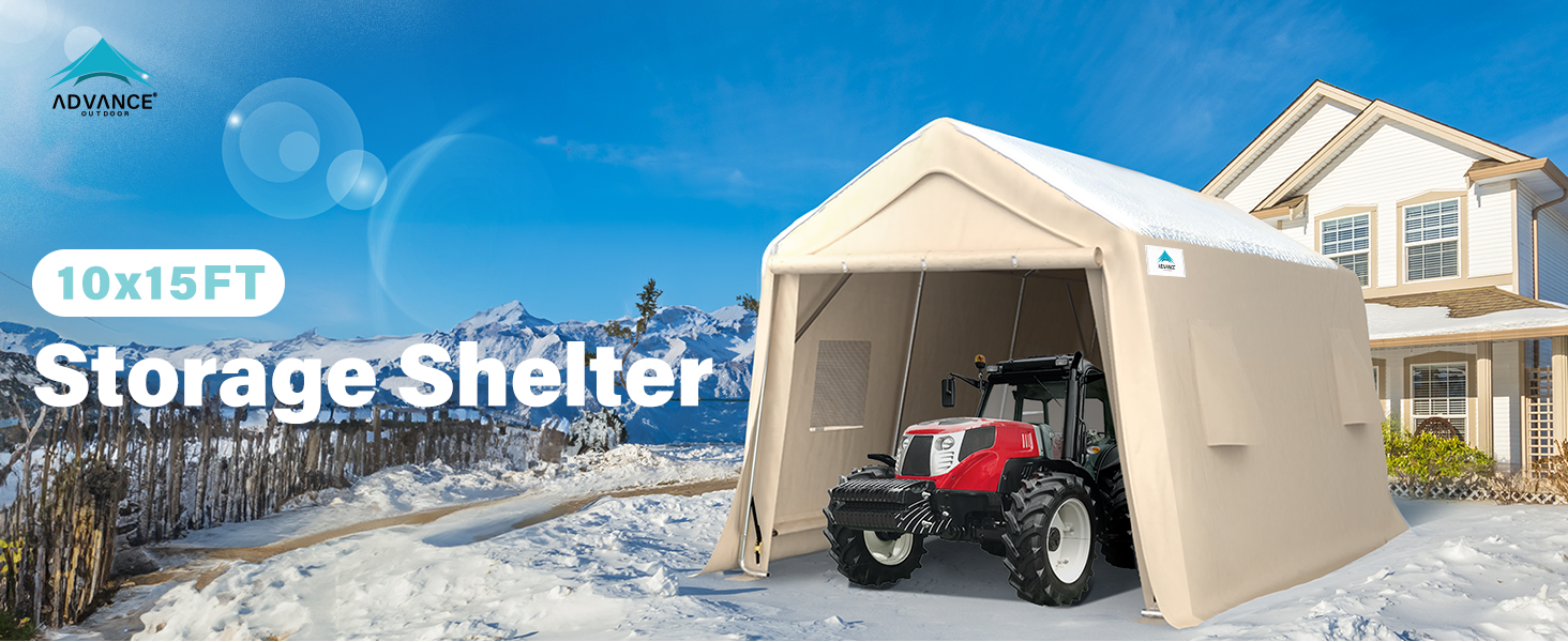 advance outdoor 10x15 storage shelter