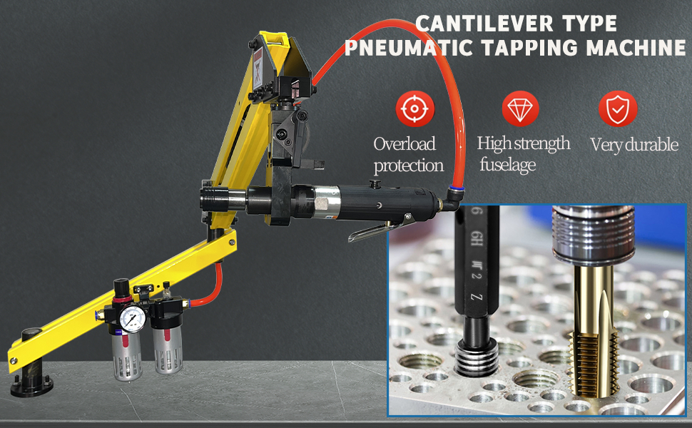 Melwozhwu Pneumatic Tapping Machine 360°Multidirections Tapping M3M12