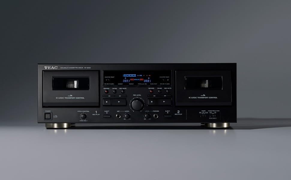 【極美品】TEAC W-1200 取説・リモコン・元箱・オーディオケーブル付 TEAC W-1200 ダブルカセットデッキ | 録音機器（各種レコーダー