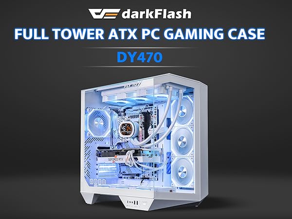 Amazon.com: darkFlash Full-Tower ATX Gaming PC Case, Back