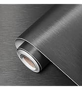 Dark Gray Stainless Steel Contact Paper Peel and Stick Countertop 15.7x118