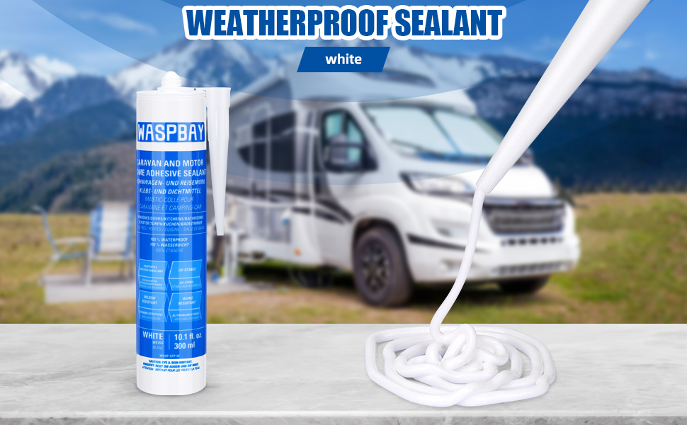WASPBAY Caravan And Motorhome Flexible Sealant White 300ml Pack of 2 Amazon.co.uk DIY & Tools