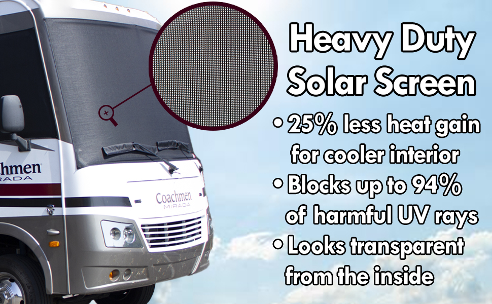 ShadePro ShadeMaster RV Windshield Sunshade Front