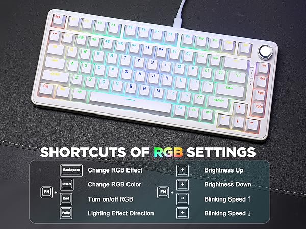 Amazon.com: YUNZII B75 Mechanical Keyboard,75% Layout with