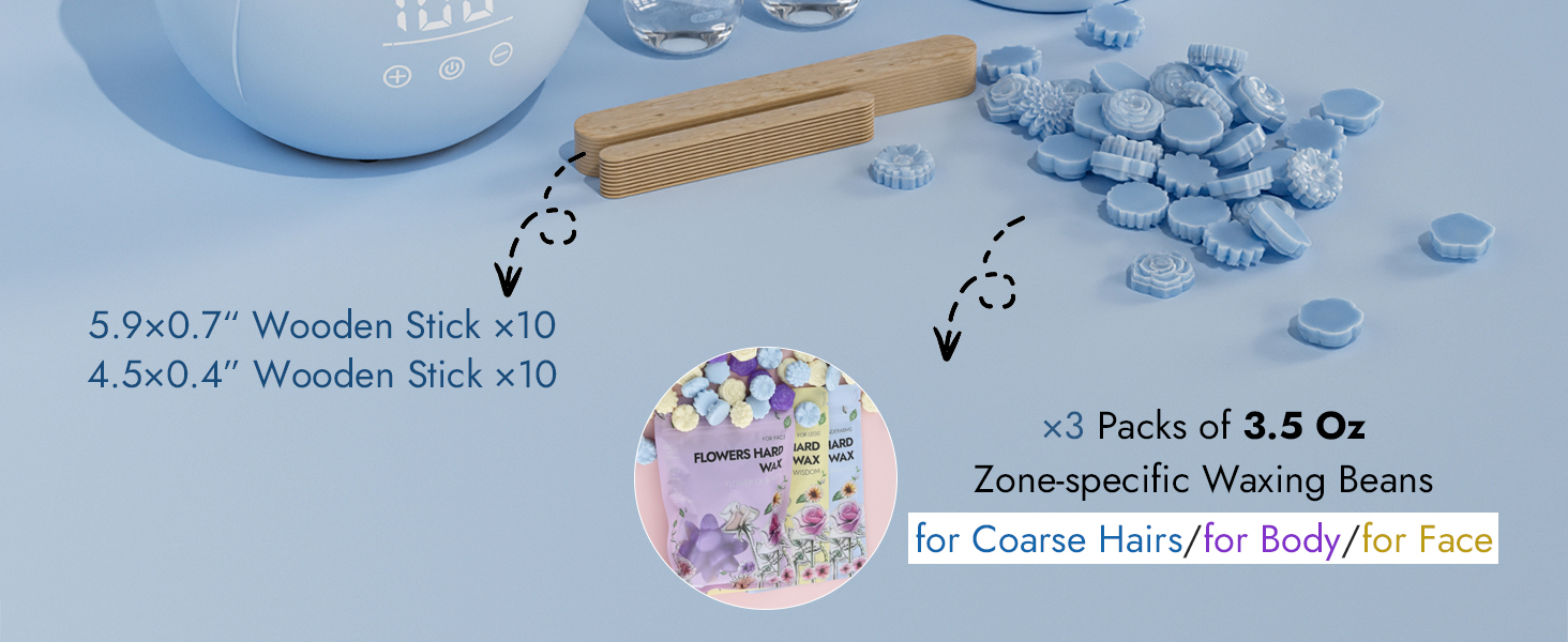 Rosepil Waxing Kit with 3 packs of waxing Beads