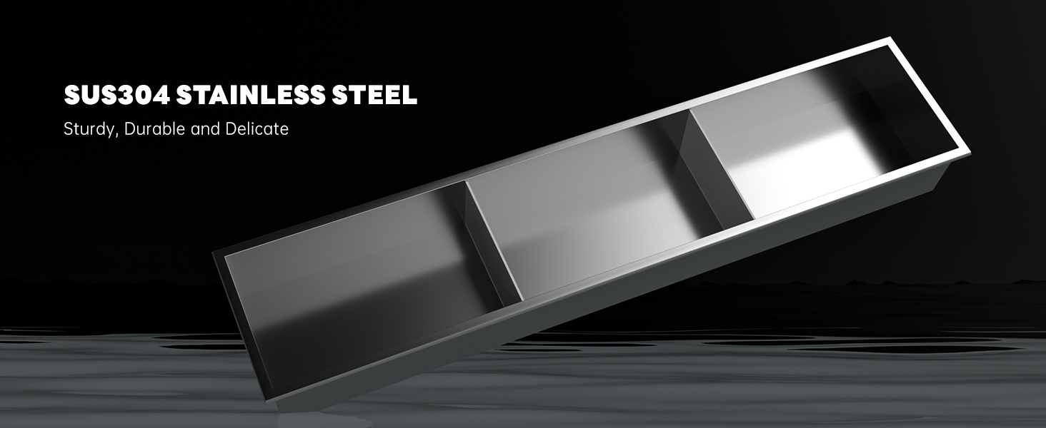 APPASO Shower Niche White NO Tile Needed 8" x 36", 304 Stainless Steel