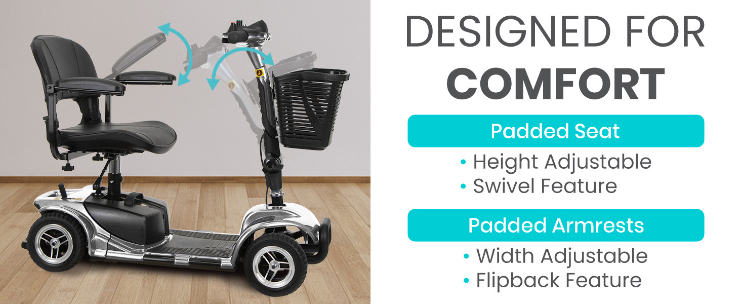 4 wheel mobility scooter electric wheelchair for adults seniors