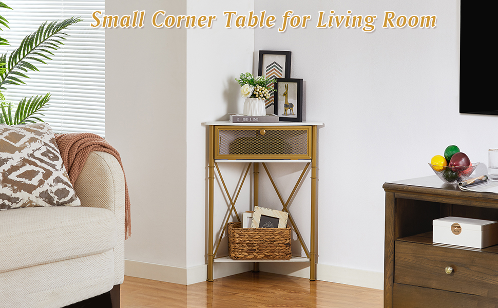 VECELO Corner with Flip Door and Storage