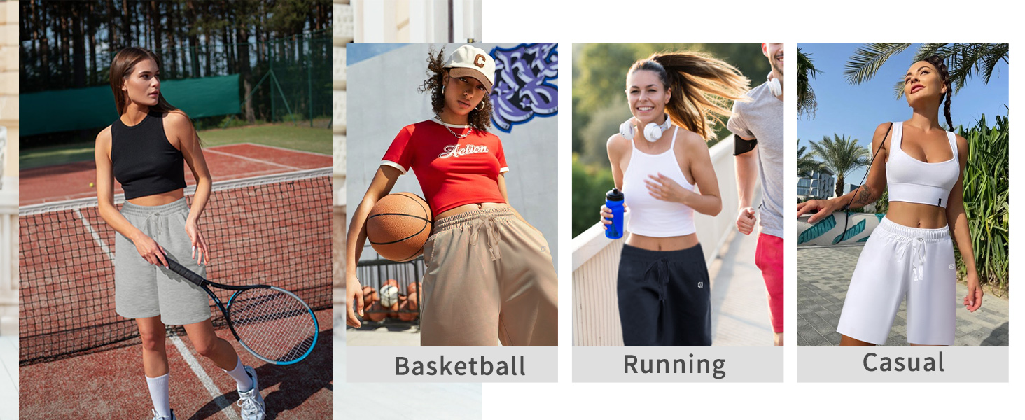 SWEAT SHORTS for YOGA CASUAL WALKING EXERCISE