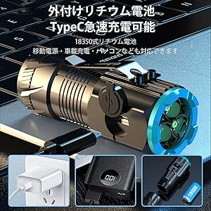 Amazon.co.jp: Qosea LED懐中電灯 LEDライト ハンディライト