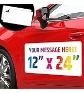 Large Blank Magnetic Car Signs (2 Pack) - Will Not Fly Off Your Vehicle/Truck Door (Upgraded Magn...