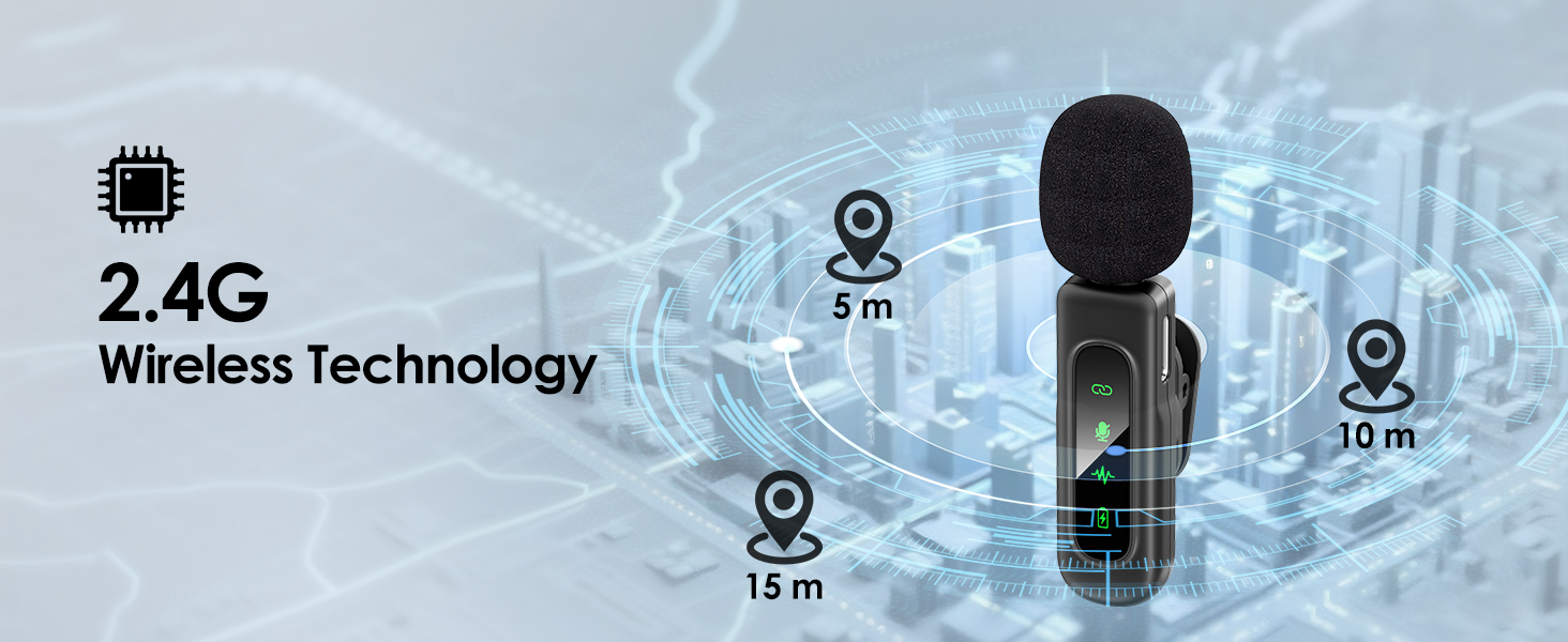 USB C Mini Wireless Lavalier Microphone for iPhone