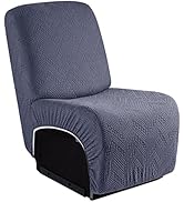 Ruaozz 1-Piece Reclining Armless Chair Cover for Sectional L Shape Recliner Sofa Stretch Recliner...
