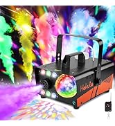 Fog Machine, HAKUTA 500W Smoke Machine with Disco Ball Lights and LED RGB Lights, 2300 CFM Spray ...