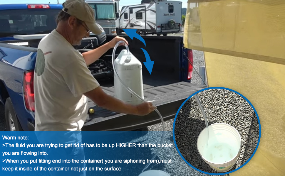 SURIEEN Shaker Siphon 8.2 Foot Hose, 1/2" Gas Siphon Hose