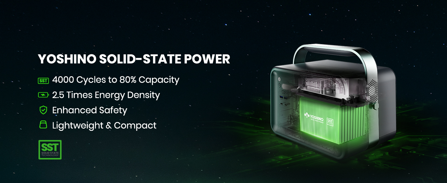 Yoshino SolidState Portable Power Station B330 SST, 241Wh