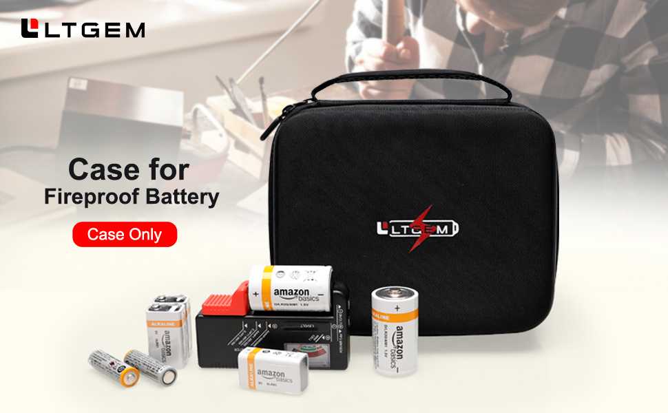 L LTGEM Battery Organizer Storage Case, Small Battery Holder Case