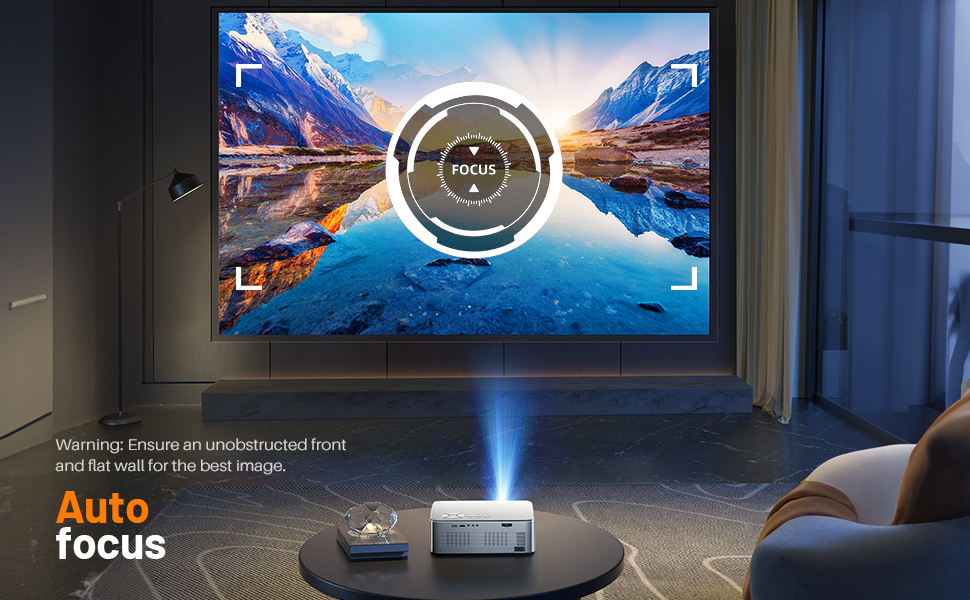 Netflix Projector, Cibest Projector Built in Google Android TV, WiFi