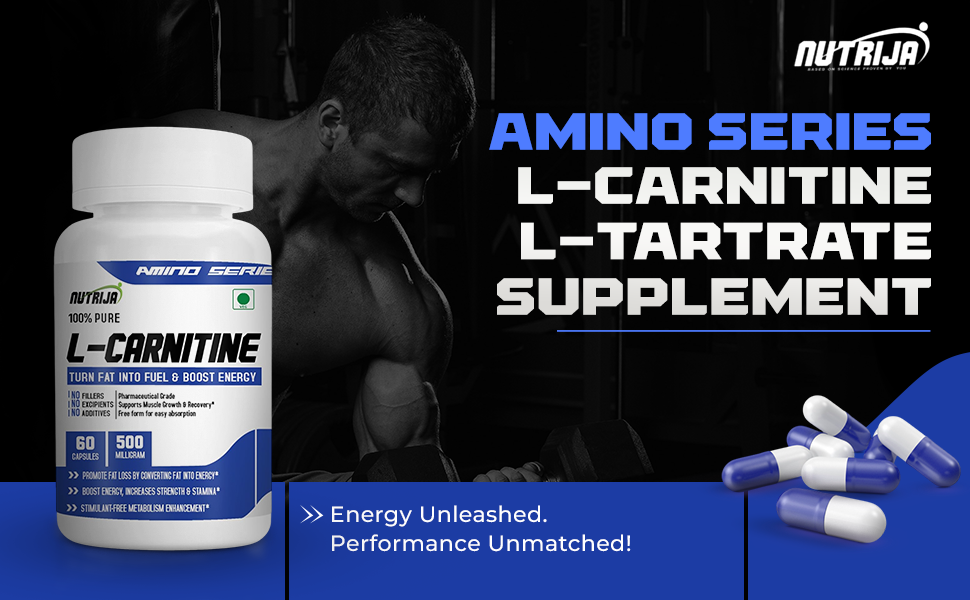 Buy Now Nutrija L-Carnitine L-Tartrate 500Mg Supplement | Converts F... 7 Spn-For1