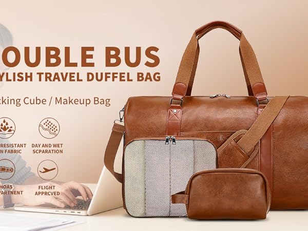 バッグ CDL Faux Leather Travel Bag CDL Faux Leather Travel Bag