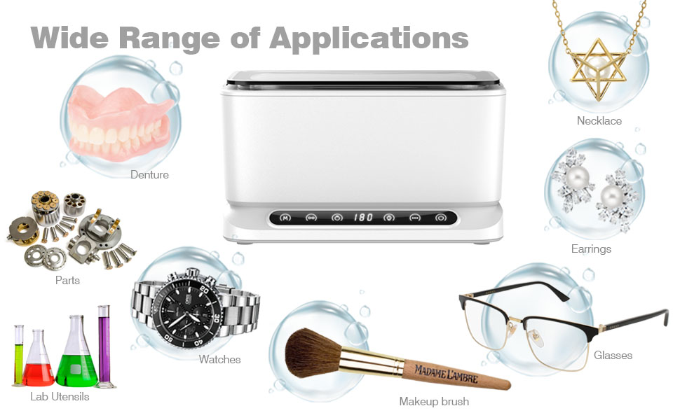 SWAREY 2023 New Ultrasonic Cleaner 800ML Ultrasonic Jewelery Cleaner