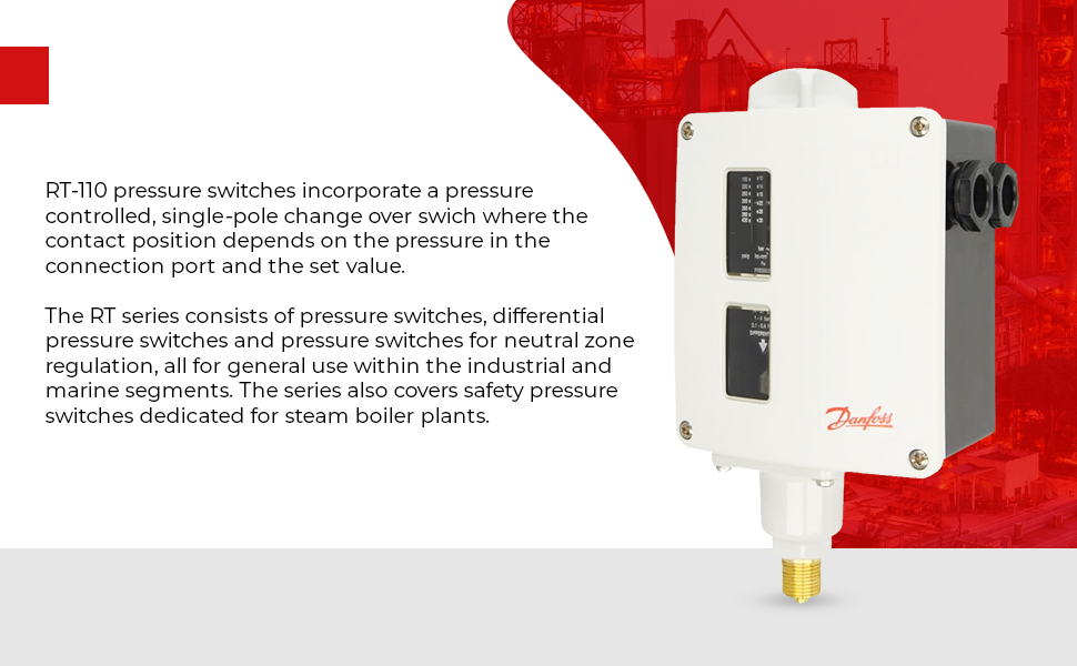 Danfoss Pressure Switch with Pressure Connection 3/8 G for Automobiles