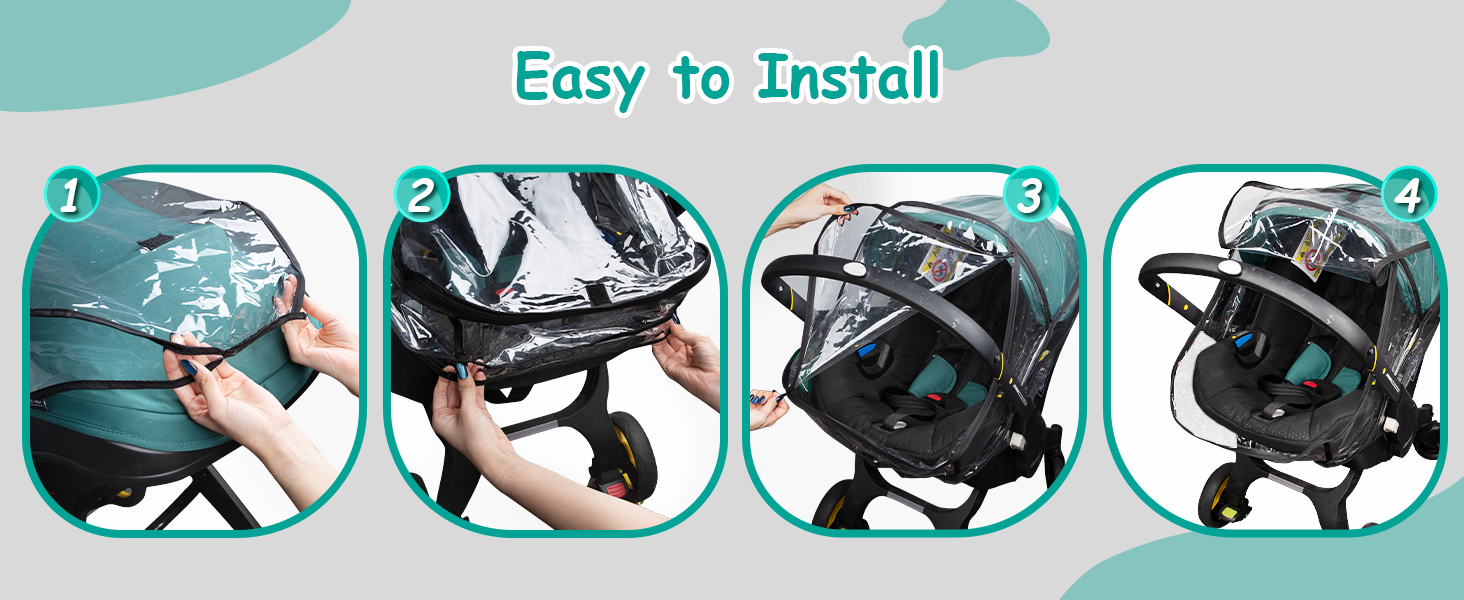 Rain cover for stroller, Snow cover for stroller, Wind cover for stroller