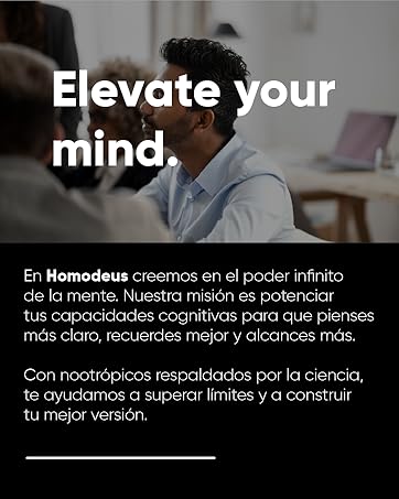 HomoDeus Suplemento Natural | Nootrópico para Mente con Hongo de Melena de León
