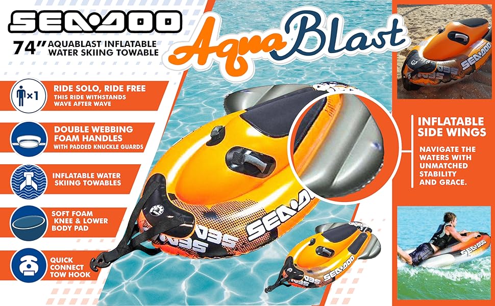 Sea-Doo - 3 person - 68" Round Giant Inflatable Towable Tube 