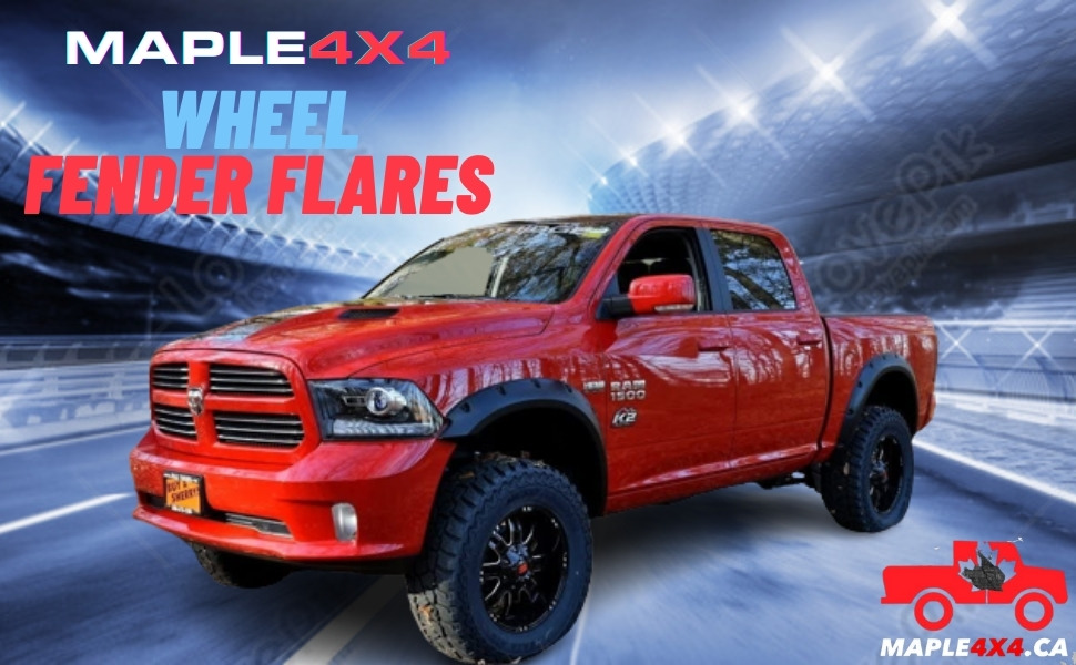 Maple4x4 20042008 F150 Pocket Style BoltRiveted Fender Flares Black Paintable, Set of 4