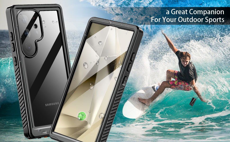 AICase Schutzhülle für Samsung Galaxy S24 Ultra,Wasserdicht,transparent,integrierter
