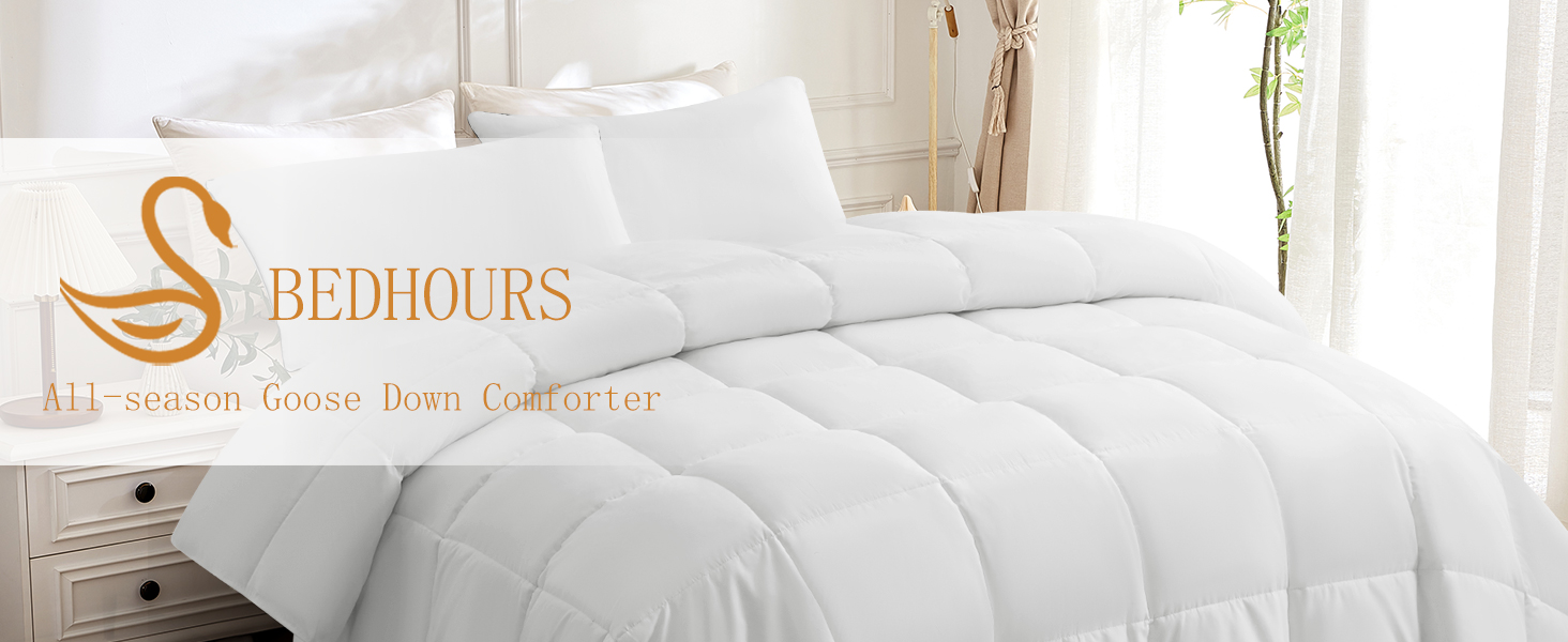 BEDHOURS Lightweight Comforter Full Size Fluffy Down