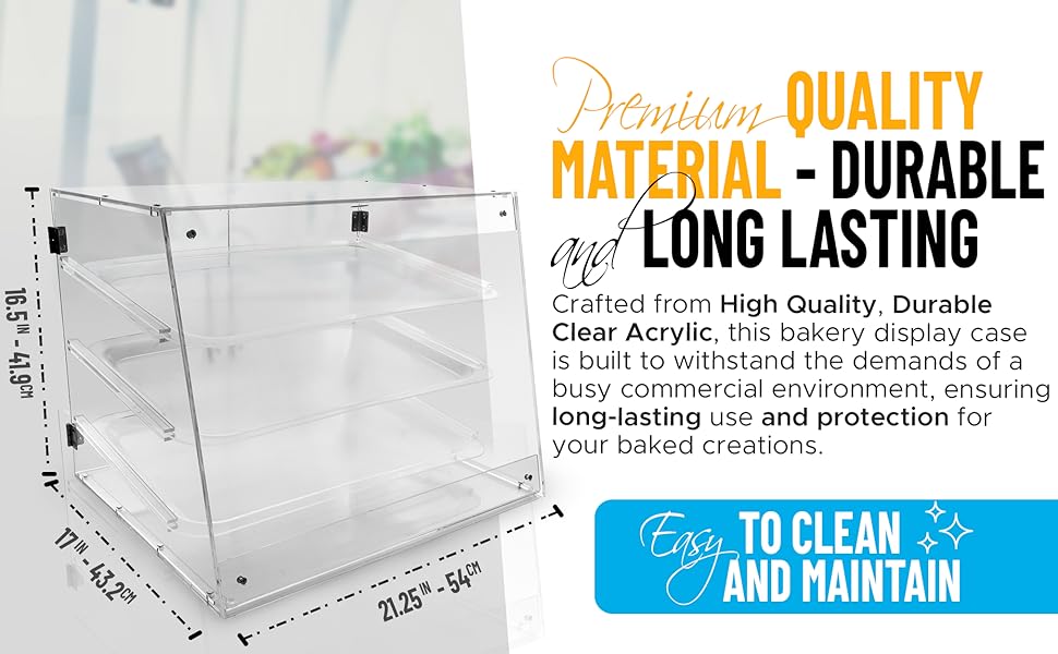 Pastry Display Case 3Tier Commercial Countertop Bakery