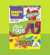 Fruit Roll-Ups, Fruit by the Foot, Gushers, Snacks Variety Pack, 16 ct