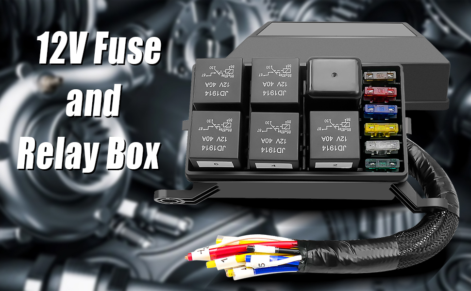 12V Remote Control Fuse and Relay Box Universal Waterproof