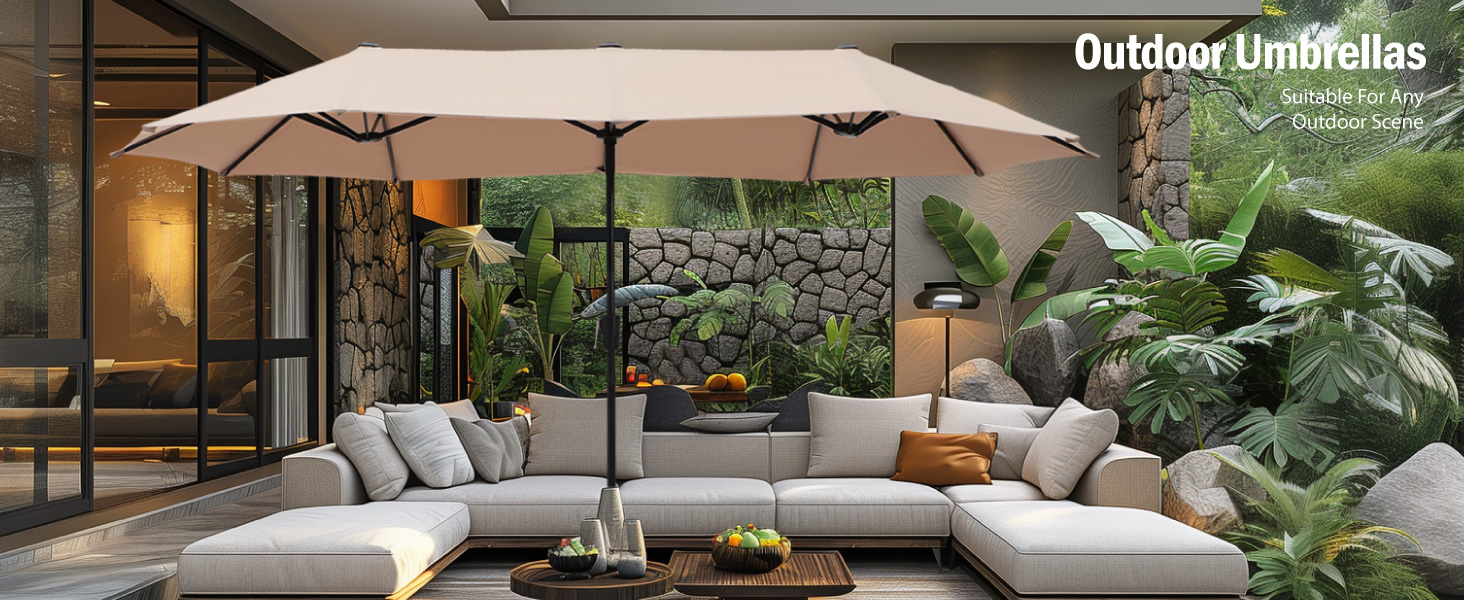 market umbrella double-sided