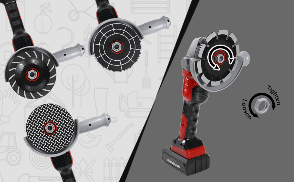 Kids Mini Angle Grinder Toy Tool Set, Pretend Play Series Outside Construction Work