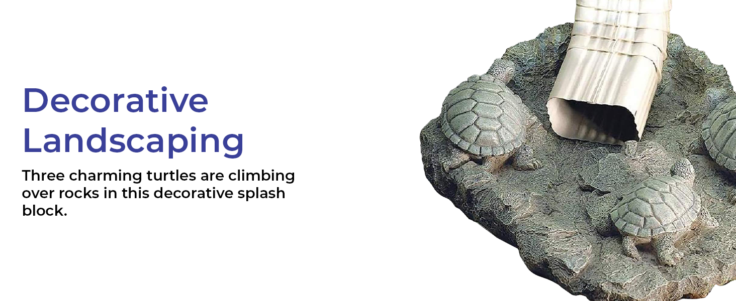 Outdoor extension decoration spout cute playful drain drainage patio diverter décor tortoise