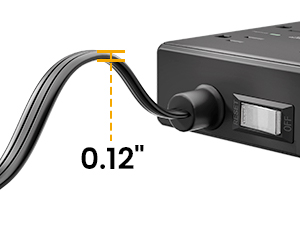 long extension cord low profile