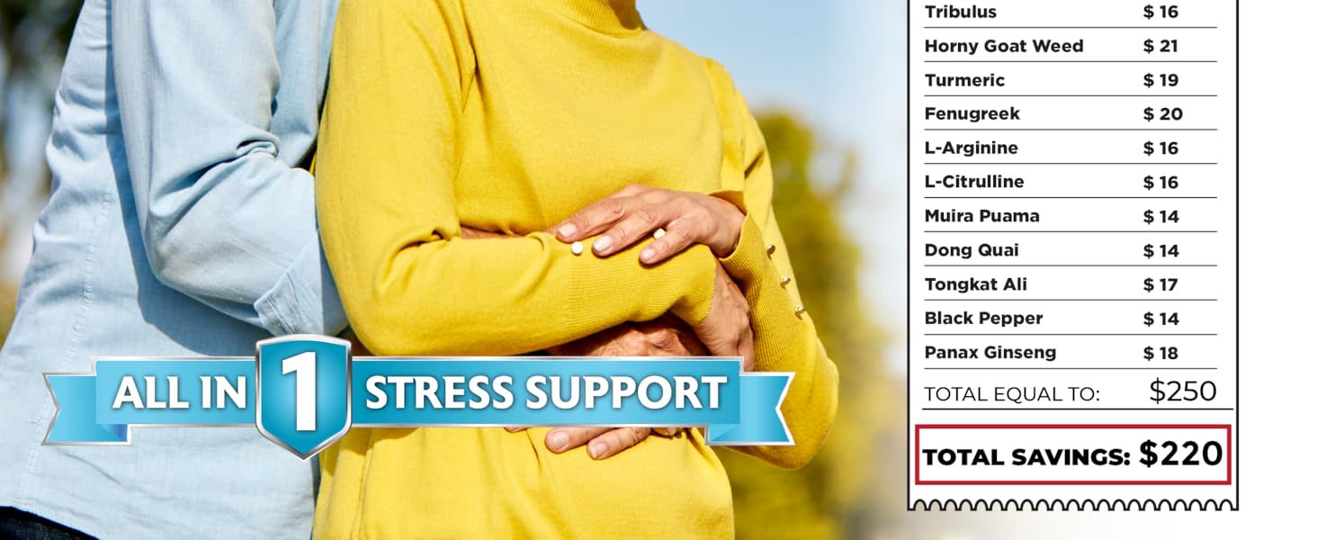 stress support maca ashwagandha fungreek turmeric energy immune