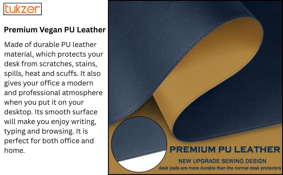 Tukzer Extended Vegan PU Leather Mouse Pad Desk mat