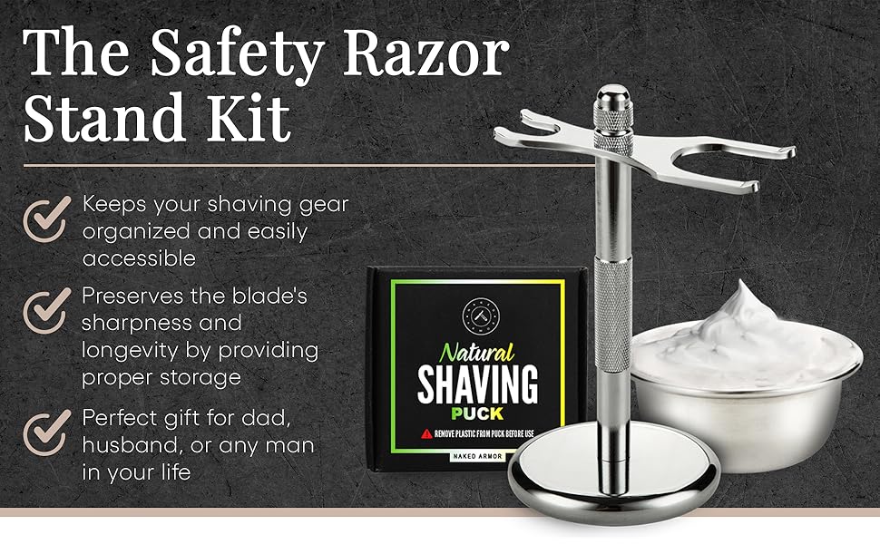 Safety Razor & Brush Stand Kit