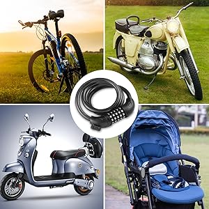 bike lock used in bicycle, motorcycle, stroller 