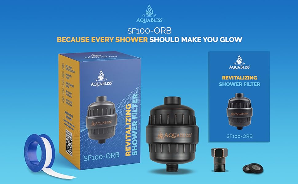 AquaBliss SF100 Shower Filter, Shower water filter for reducing chlorine