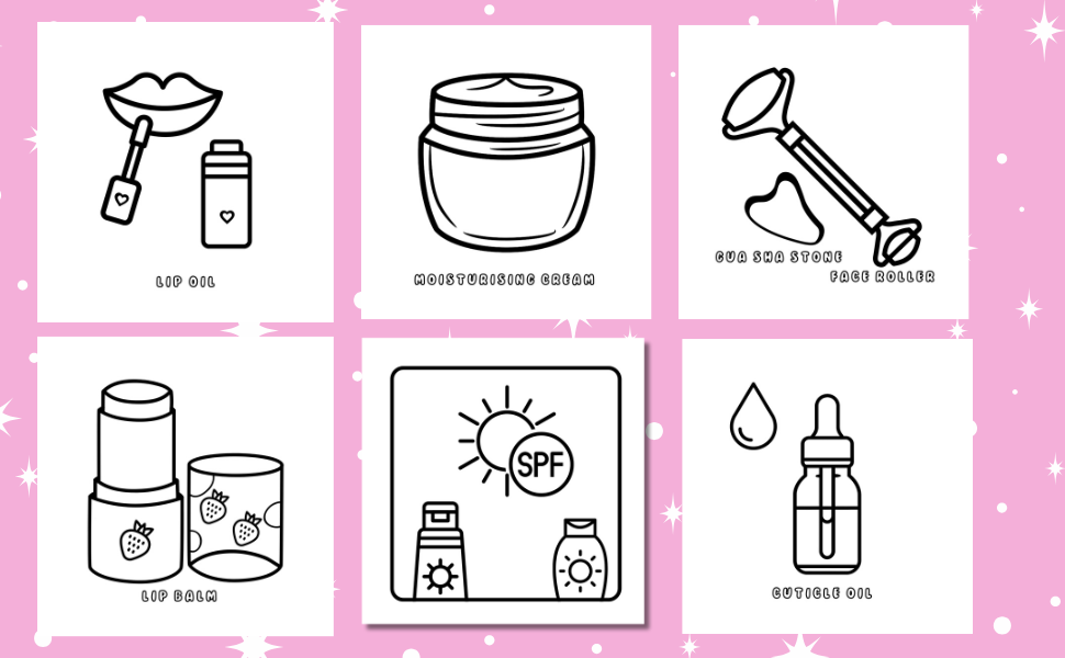 skincare coloring book